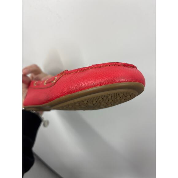Talbots Easton Red Leather Tassel Driving Moccasin Loafer Shoe Sz 9 - Picture 9 of 13